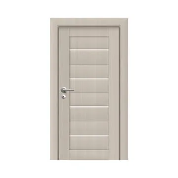 Closed building interior door template realistic vector illustration isolated. Ilustración de archivo