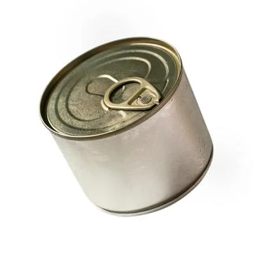 Closed can with drops of condensate. Stock Photos