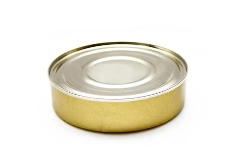 Closed can on white Stock Photos