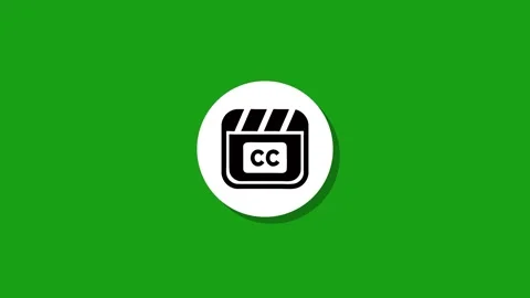 Closed caption icon animation on a green screen chroma key background, whit.. Stock Footage 329272486
