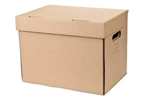 Closed cardboard box Stock Photos