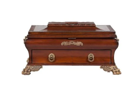 The closed casket on a white background Stock Photos