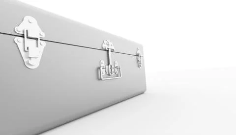 Closed chest case concept on white background Stock Illustration