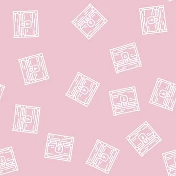 Closed chest line seamless pattern Stockillustratie