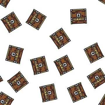 Closed chest vector seamless pattern Stock Illustration
