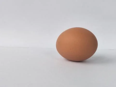 Closed Up of chicken eggs on white background Stock Photos