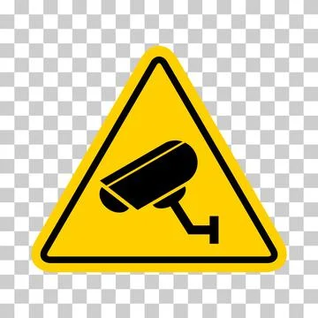 Closed circuit television camera icon, CCTV video protection alert, vector il Stock Illustration