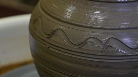 Closed up of clay pot Stock Footage 54237953