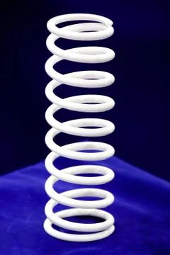 Closed up Coiled spring part for Shock Absorb Stock Photos