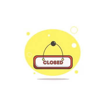 Closed colorful flat vector icon 스톡 일러스트