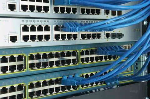 Closed data center Internet provide Stock Photos