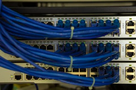 Closed data center Internet provider Stock Photos