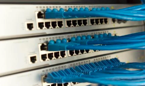Closed data center Internet provider Stock Photos