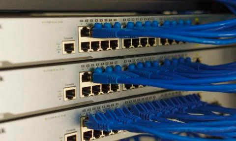 Closed data center Internet provider. Stock Photos