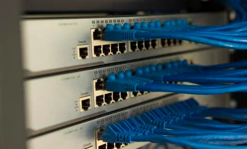 Closed data center Internet provider. Stock Photos