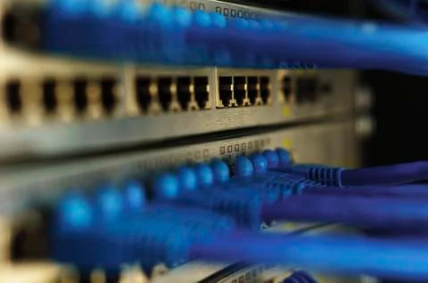 Closed data center Internet provider. Stock Photos