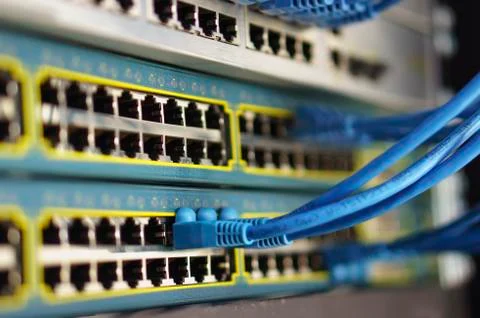Closed data center Internet provider. Stock Photos