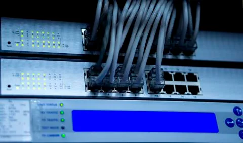 Closed data center Internet service provider Stock Photos