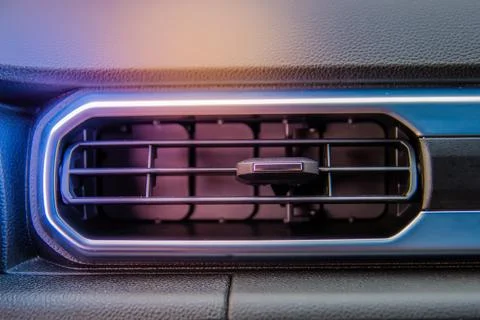 Closed deflector in the car close-up Stock Photos