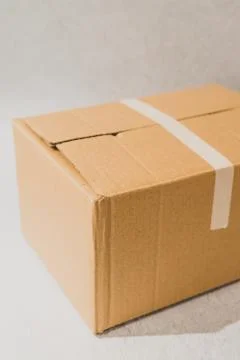 Closed delivery parcel box Stock Photos