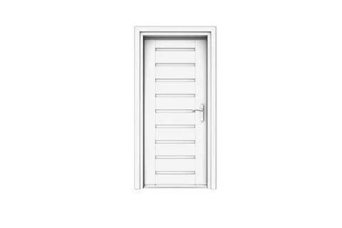Closed Door with Copy Space on White Stock Illustration