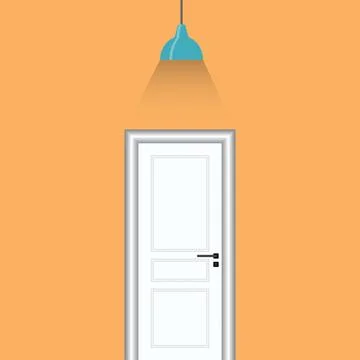 Closed door Stock Illustration