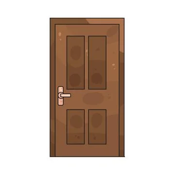 Closed Door illustration Stock Illustration
