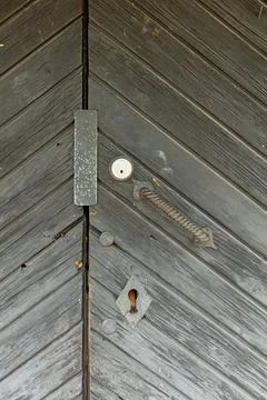 Closed door with locks. Stock Photos