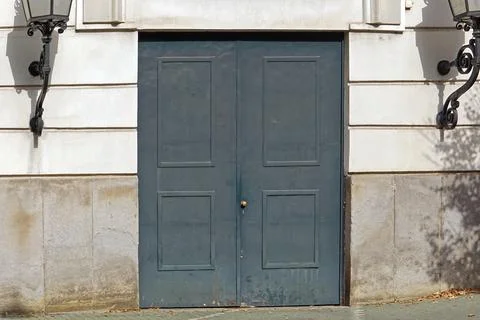 Closed double doors Stock Photos