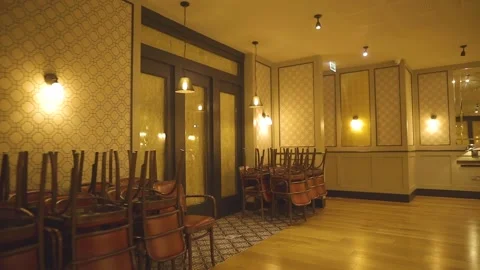 Closed down restaurant Stock Footage 151018702