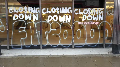 A closed down retail store. Stock Footage 146786297