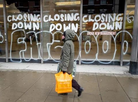 A closed down store. Stock Photos