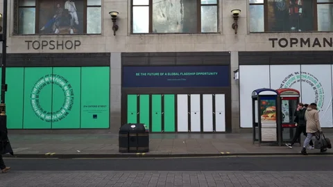 Closed down Topshop. Video stock 166323732