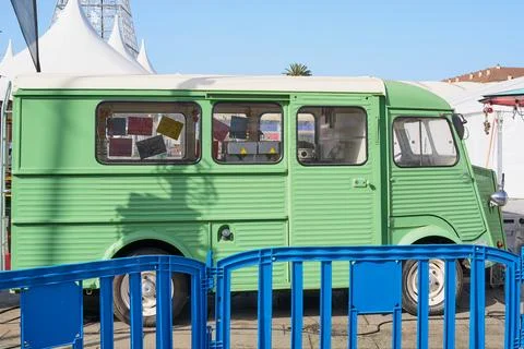 Closed drink, snack and soft drink van .. Stock Photos