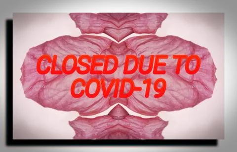 Closed due to COVID-19 Stock Illustration