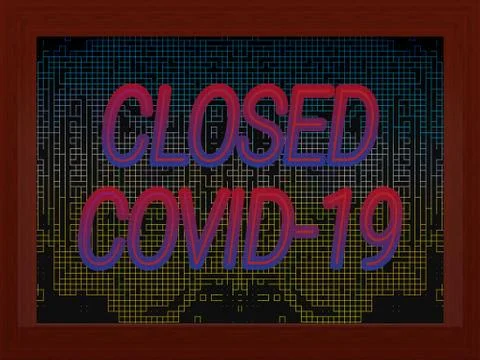 Closed due to COVID-19 Stock Illustration