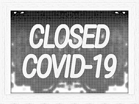 Closed due to COVID-19 Stock Illustration