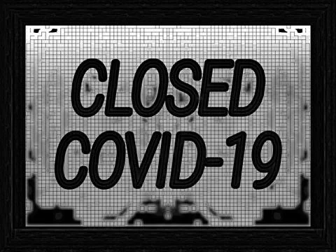Closed due to COVID-19 Stock Illustration