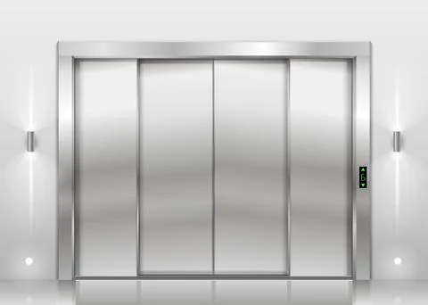 Closed elevator doors Illustrazione stock