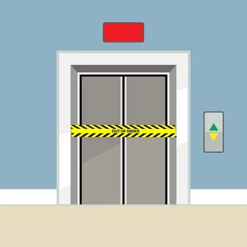Closed elevator 스톡 일러스트