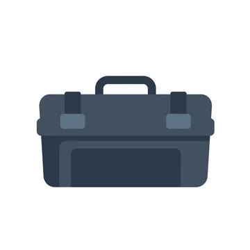 Closed empty professional toolbox for repairing and storing tools Illustrazione stock