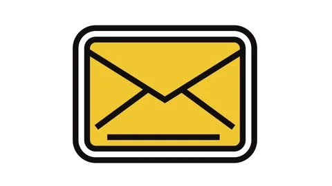 Closed envelope download message color icon animation Stock Footage 326104918