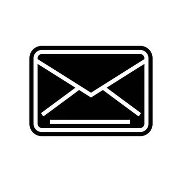 Closed envelope download message glyph icon vector illustration Stock Illustration