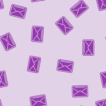Closed envelope download message glyph seamless pattern Stock Illustration