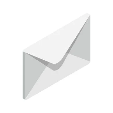 Closed envelope icon, isometric 3d style Stock Illustration