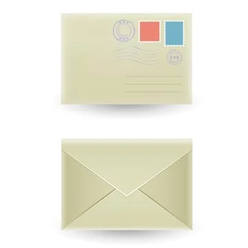 The closed envelope Illustrazione stock