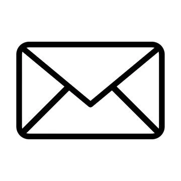 Closed envelope, letter message or email vector icon isolated on white backgroun Illustrazione stock