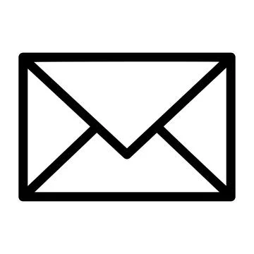 Closed envelope, letter message or email vector icon isolated Illustrazione stock