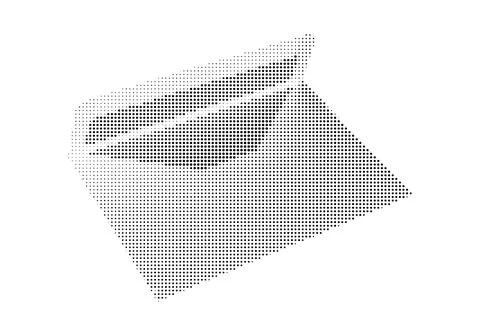 Closed envelope mail icon with halftone dot texture for communication busin.. Stock Illustration