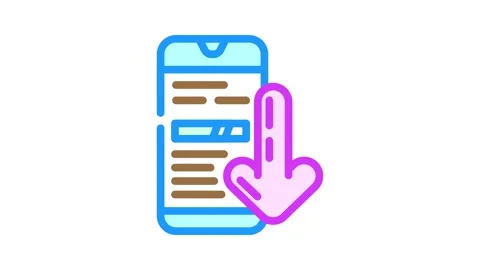 Closed envelope message loading color icon animation Stock Footage 327266431